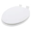 EZ Close Deluxe Molded Wood Toilet Seat w/ Elongated Closed Front - White