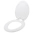 EZ Close Deluxe Molded Wood Toilet Seat w/ Elongated Closed Front - White
