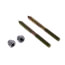 1/4" x 2-1/2" Brass Plated Closet Screws w/ Oval Washer (box of 50 pairs)