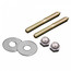 Brass Plated Closet Screws w/ Round Washer (box of 50 pairs)