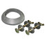 5/16" x 3" Brass Tank to Bowl Bolt Set w/ Gasket and Wing Nut (box of 25 pairs)