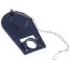Carded Blue Vinyl Flapper w/ 9" stainless steel chain and hook