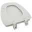 Deluxe Molded Wood Toilet Seat, Round Closed Square Front w/ Cover