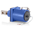Rhino-Hide Double Hole Fem 45 Deg Receptacle Double Hole Bus Bar, 313MCM-777MCM Cable (Blue)