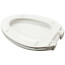 Deluxe Plastic Elongated Contemporary Toilet Seat w/ Closed Front - White