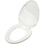 Deluxe Plastic Elongated Contemporary Toilet Seat w/ Closed Front - White
