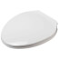 Deluxe Plastic Elongated Contemporary Toilet Seat w/ Closed Front - White