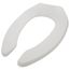 Commercial Quality Elongated Toilet Seat w/ Stainless Steel Hinge Post - White