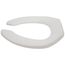 Commercial Quality Elongated Toilet Seat w/ Stainless Steel Hinge Post - White