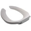 White Deluxe Commercial Elongated Anti Microbial Toilet Seat, Self Sustaining