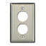 Single-Gang Stainless Steel Duraport, Industrial Wallplate, 2-port