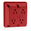 15A 4-in-1 Quadruplex Receptacle/outlet, Hospital Grade (Red)