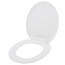 EZ Close Premium Plastic Seat, Round Closed Front w/ Cover, White