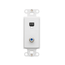 Decora Insert, 6p4c + F Connector, Screw Terminals (White)