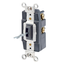 30A 120/277V Toggle Locking Double-Throw Ctr-OFF Maintained Contact 1P AC Quiet Switch (Black)