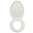 EZ Close Deluxe Plastic Elongated Closed Front Toilet Seat - White