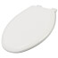 EZ Close Deluxe Plastic Elongated Closed Front Toilet Seat - White