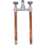 Model C22 10", 1/2" x 3/4" Sweat Hot & Cold Anti-Siphon Wall Faucet w/ Metal Handle (Chrome)