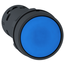 Harmony XB7 Monolithic Push Button, Unmarked, Spring Return, 1 NO +1 NC - Blue
