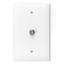 Midsize Video Wall Jack, F Connector (White)