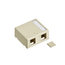 Surface-mount Quickport, Box, Plenum-rated, 2-port (Ivory)