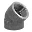 1" 3000# A105N Carbon Steel 45° Elbow NPT