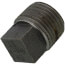 1/2" 3000# A105N Carbon Steel Solid Square Head Plug (NPT)