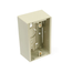 Surface-mount Back Box, Single-Gang, 1.89" Box Depth (Ivory)