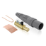 16 Series Taper Nose Cam-Type Male Plug, Contact & Insulator, Detachable, 2/0, 4/0 AWG, 400A Max, Type 3R When Mated, Gray