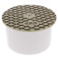 4" PVC Inside Pipe Fit Cleanout with 4-1/2" Nickel Bronze Round Cover
