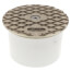 3" PVC Inside Pipe Fit Cleanout with 3-1/2" Nickel Bronze Round Cover