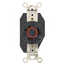 20A, 480V 3-Phase, NEMA L12-20R, 3P, 3W, Flush Mtg Locking Receptacle, Non-Grounding (Black)