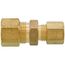 (62R-64) 3/8" x 1/4" OD Brass Compression Union, Lead Free