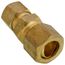 (62R-86) 1/2" x 3/8" OD Brass Compression Union (Lead Free)