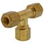 (64-4) 1/4" OD Brass Compression Tee, Lead Free