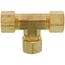 (64-6) 3/8" OD Brass Compression Tee (Lead Free)