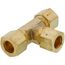 (64-6) 3/8" OD Brass Compression Tee (Lead Free)