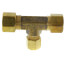 (64-664) 3/8" x 3/8" x 1/4" OD Brass Compression Tee, Lead Free