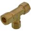 (64-664) 3/8" x 3/8" x 1/4" OD Brass Compression Tee, Lead Free