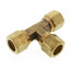 (64-8) 1/2" OD Brass Compression Tee, Lead Free