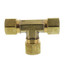 (64-8) 1/2" OD Brass Compression Tee, Lead Free