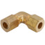 (65-4) 1/4" OD Brass Compression Elbow, Lead Free