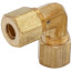 (65-4) 1/4" OD Brass Compression Elbow, Lead Free