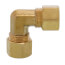 (65-6) 3/8" OD Brass Compression Elbow, Lead Free