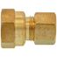 (66-66) 3/8" OD x 3/8" FIP Brass Compression Connector (Lead Free)