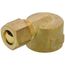 (70-68) 3/8" OD x 1/2" FIP Brass Compression Elbow (Lead Free)