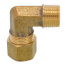 (69-86) 1/2" OD x 3/8" MIP Brass Compression Elbow, Lead Free