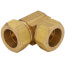 (65-14) 7/8" OD Brass Compression Elbow, Lead Free