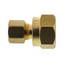 (66-46) 1/4" OD x 3/8" FIP Brass Compression Connector, Lead Free