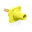 16 Series Female Panel Receptacle, Cam-Type, 90-Degree, Threaded Stud Length, 1.5", Taper Nose, 400A Max, Cable Range, #2 to 4/0 AWG (Yellow)